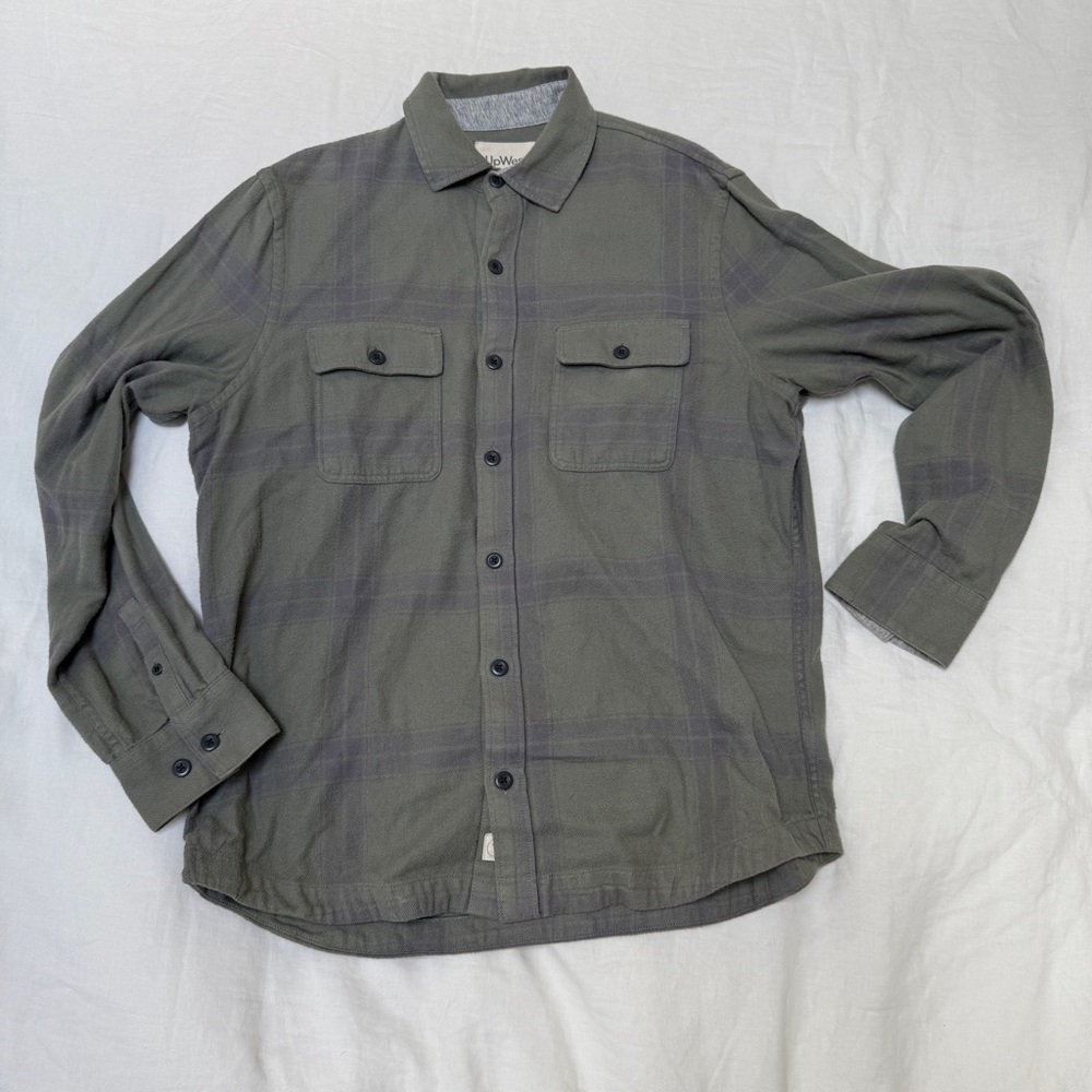 UpWest Olive Plaid Shirt Jacket